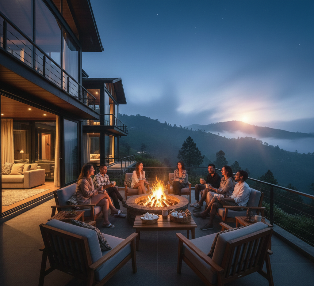 Kodaikanal luxury villa with Campfire