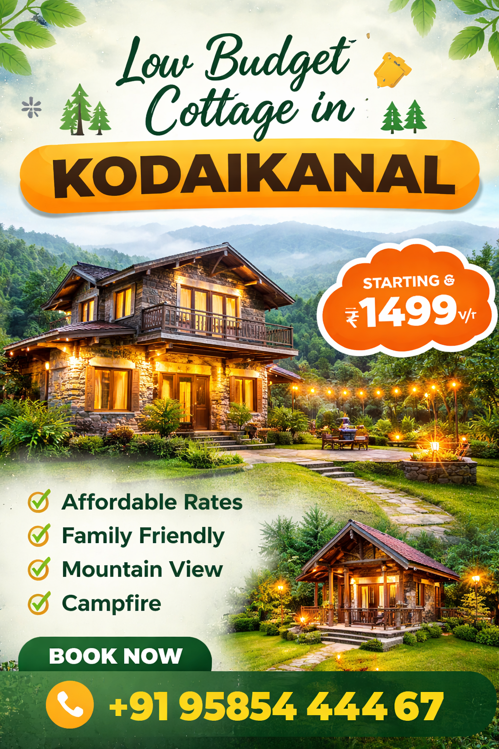 Low Budget Cottage in Kodaikanal